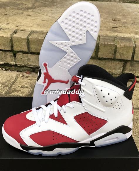 jordan 6 red and white|air jordan 6 carmine 2021.